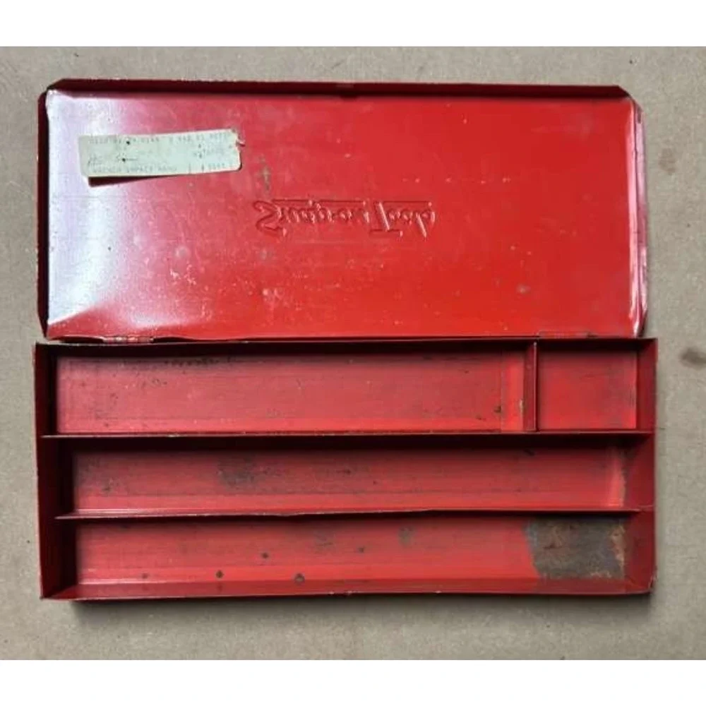 Vintage Snap-On GA-1 Impact Driver Metal Storage Case Empty Red Tool Box USA